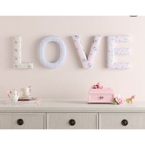 Pottery Barn Kids LoveShackFancy Dimensional Fabric Love Decor